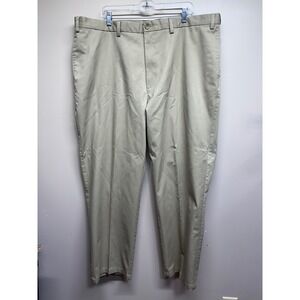The Foundry Supply Co. Mens Khaki Worry Free Straight Fit Dress Pants 46x32
